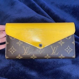 Louis Vuitton Marie-Lou Wallet Monogram Canvas and Epi Leather Long